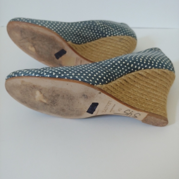 LANVIN Spotted Genuine Snakeskin Espadrille Wedges Size EU 40 - Picture 7 of 11